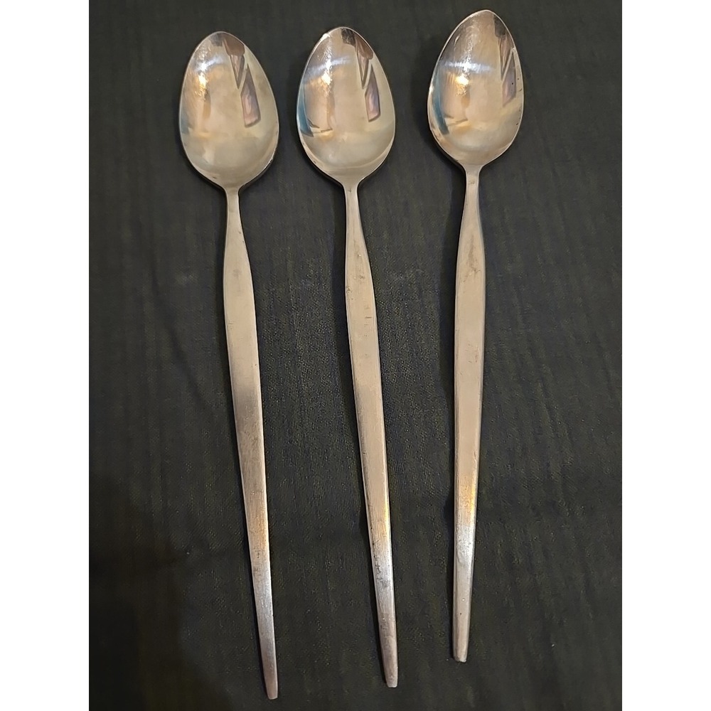Set of 3 -  EPIC Silver PRINCE Stainless - Iced Teaspoon - 7 1/2"